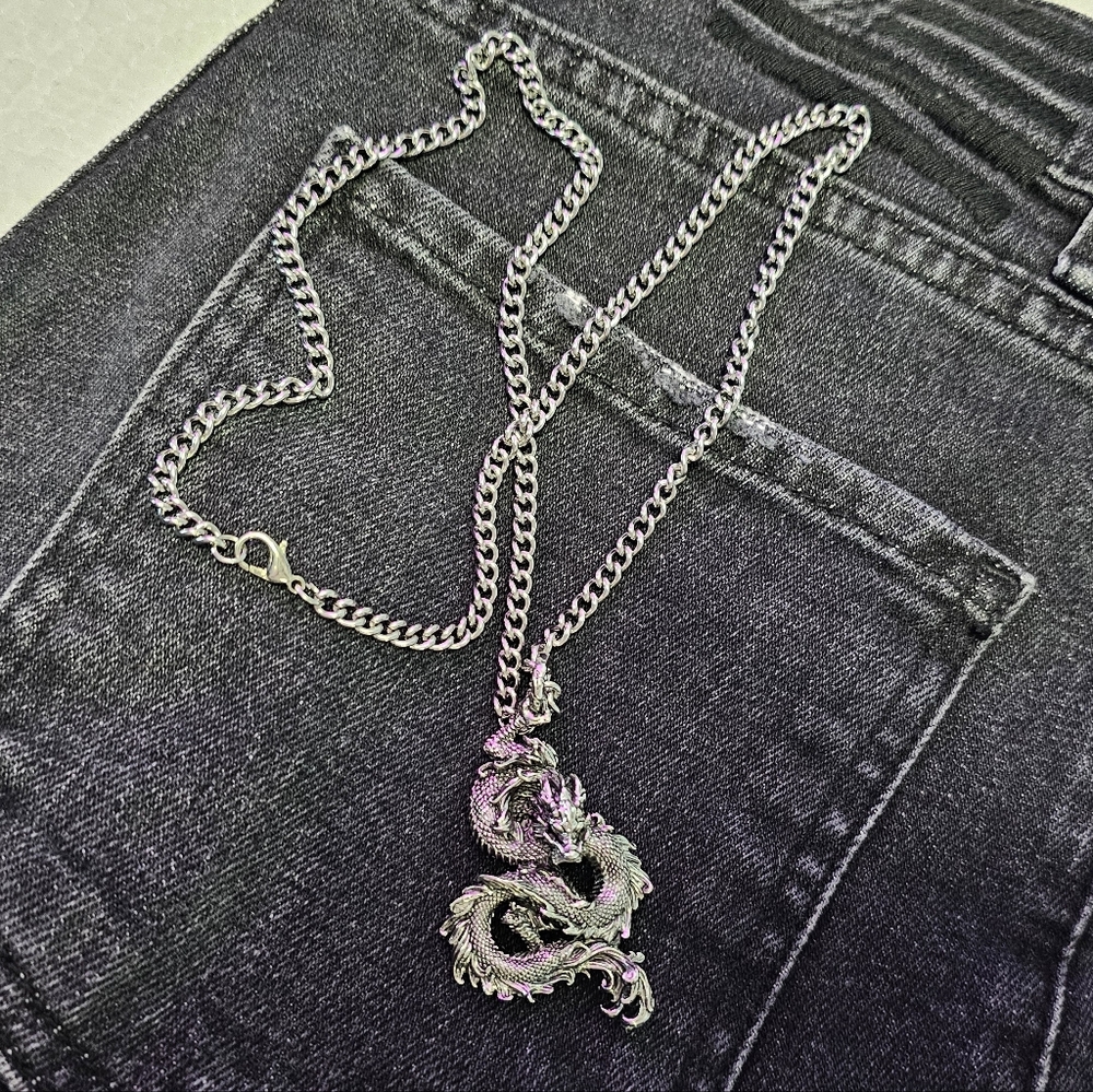 Dragon-Vibe Vintage Chinese Dragon Necklace (Without Original Boxchain)